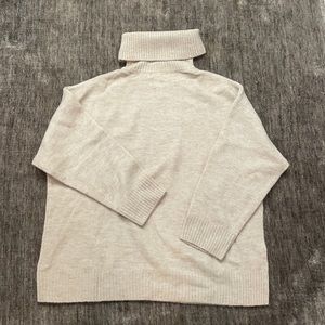 100% wool cream color oversized turtleneck